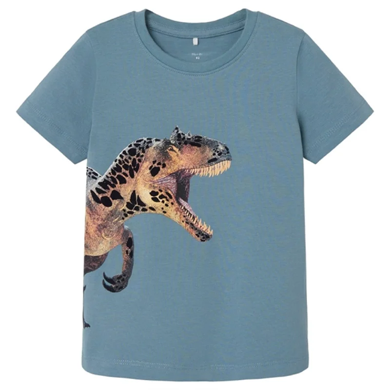 Exquisite Embroidery Name it Smoke Blue Hesa T-Shirt