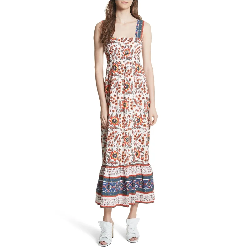 Fashion Touch Joie Womens Smocked Sundress Maxi Dress, Multicoloured, Large