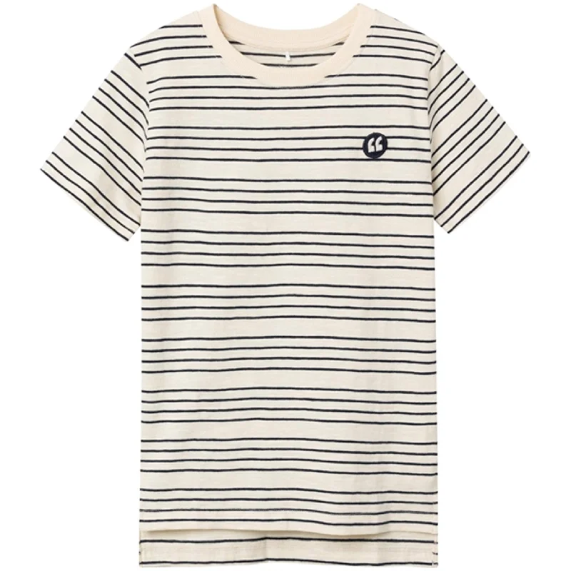 Warm Atmosphere Name it Whitecap Gray Dark Sapphire Stripes Voby T-Shirt
