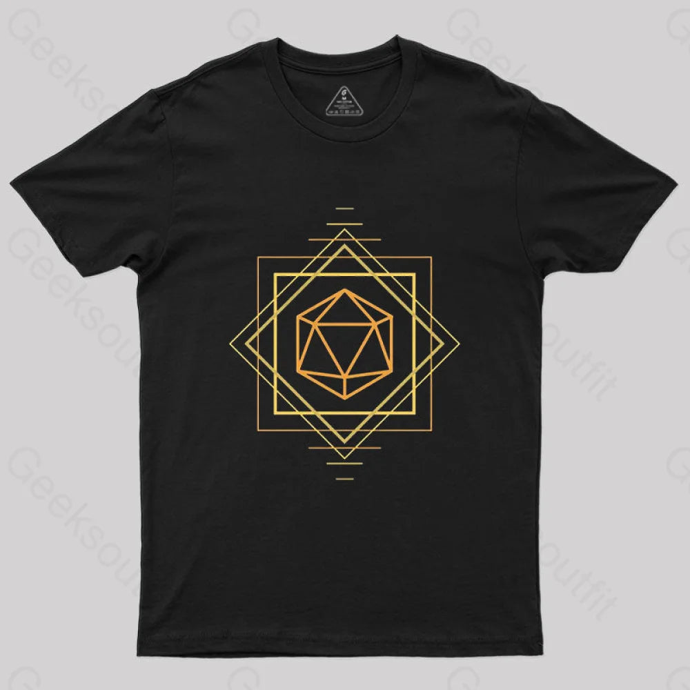 Minimal Style Art Deco D20 T-Shirt