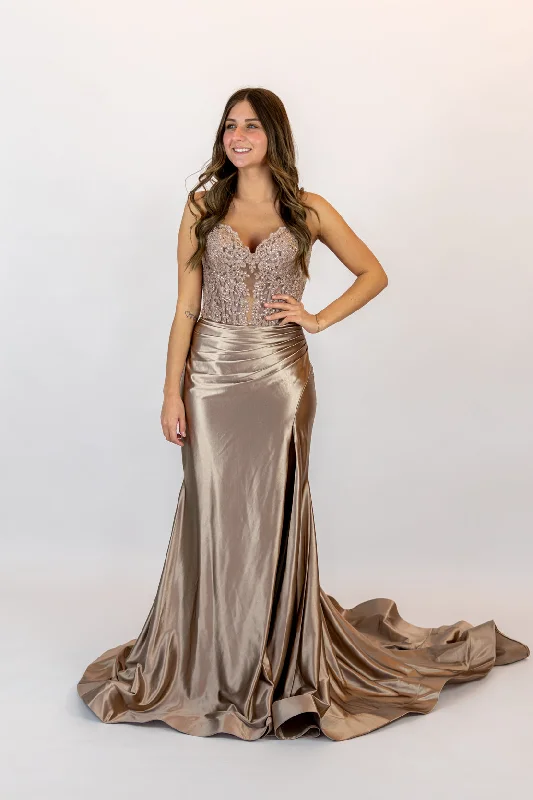 Windbreaker fashion Prom Dress 56198 | Mocha