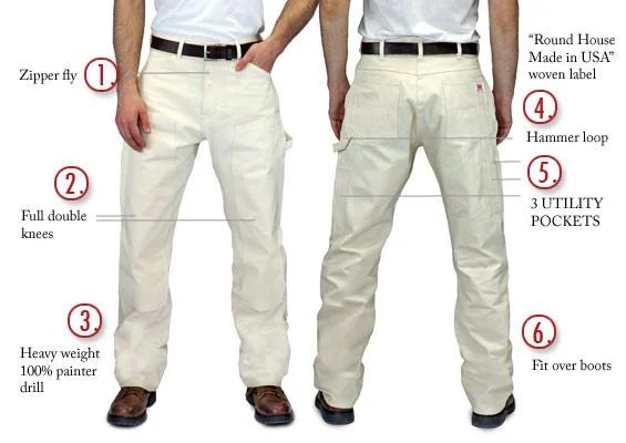 Casual And Versatile IRREGULAR #1101 American Made Painter Pant Dungaree Jean NO RETURNS, SECOND Casual And Versatile IRREGULAR #1101 American Made Painter Pant Dungaree Jean NO RETURNS, SECOND