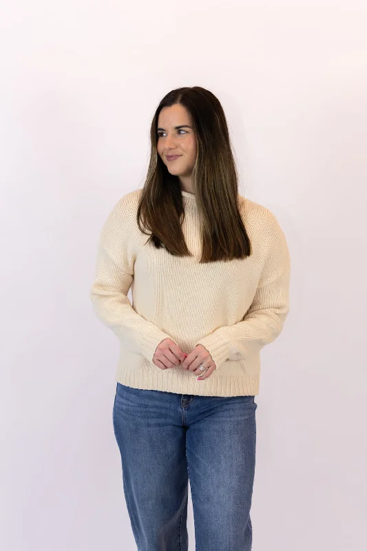 Urban Style Kira Mock Neck Sweater | Natural