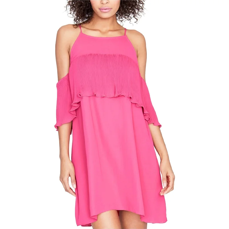 High-end Fabrics Rachel Roy Womens Cold Shoulder Shift Dress, Pink, Medium
