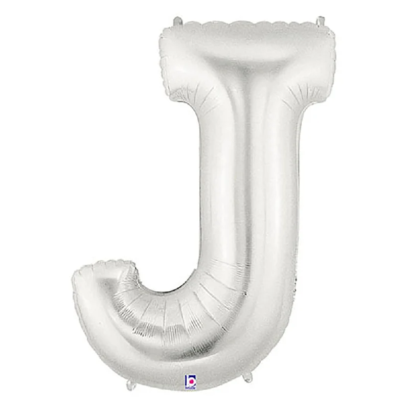 Fashion Style 40 inch LETTER J - SILVER MEGALOON