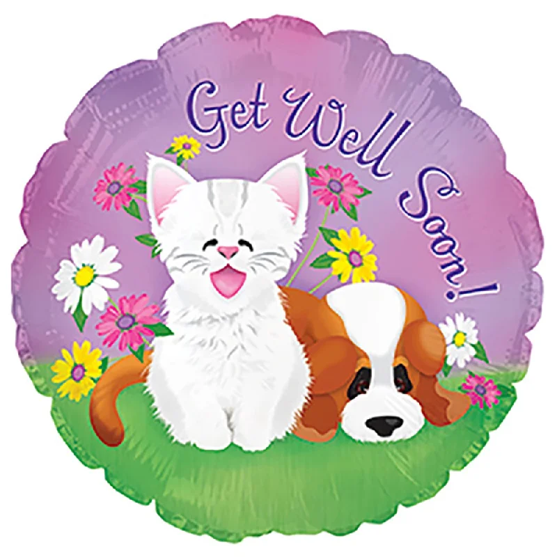 Cute Design 17 inch GET WELL KITTEN & PUPPY
