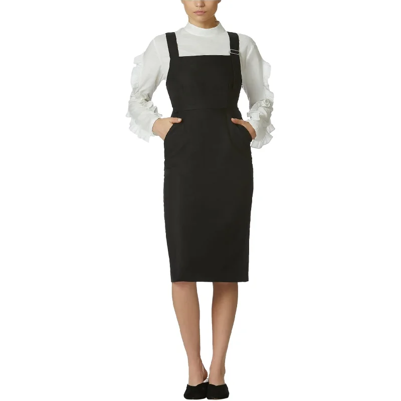 Advanced Customization Avec Womens Structured Apron A-line Dress, Black, 4