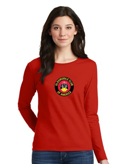 Creative Style OCA Oldsmobile Club of America Ladies' 5.3 oz. Gildan Heavy Cotton Missy Fit Long-Sleeve T-Shirt
