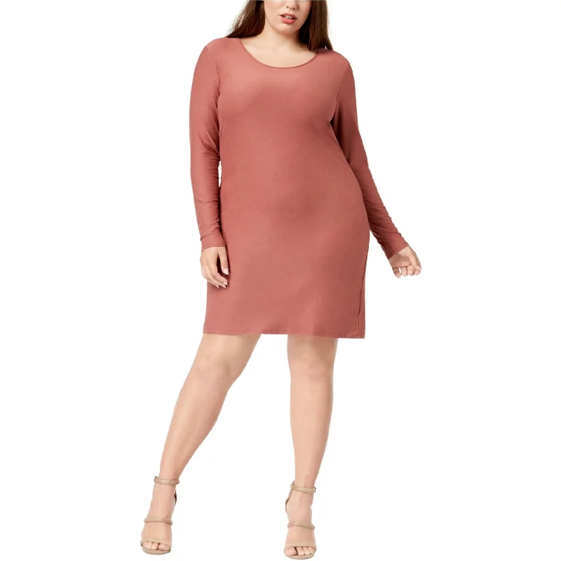 Wearable At Home Or Out Planet Gold Womens Lace-up Bodycon Dress, Pink, 1X