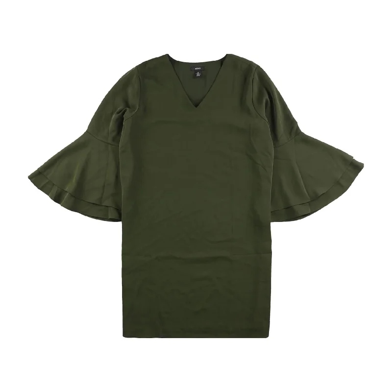Personalized Outfit Alfani Womens Bell Sleeve Shift Dress, Green, 18