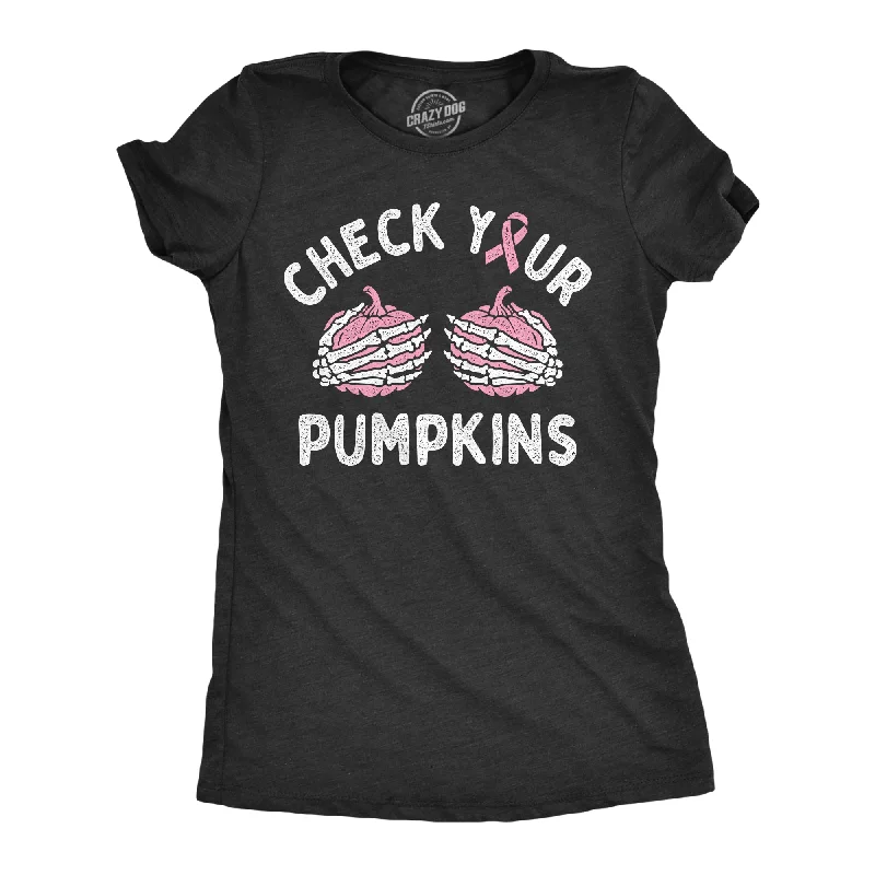 Classic Style Check Your Pumpkins Women's T Shirt