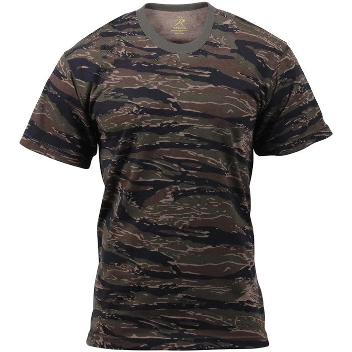 Effortless Elegance Tiger Stripe Camouflage - Military T-Shirt