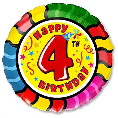 Advanced Customization 18 inch HAPPY BIRTHDAY - FOUR