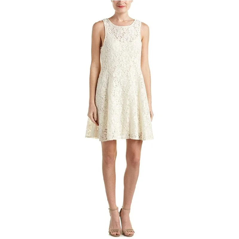 Soft Layers Free People Womens Miles Of Lace Shift Dress, Off-White, Medium