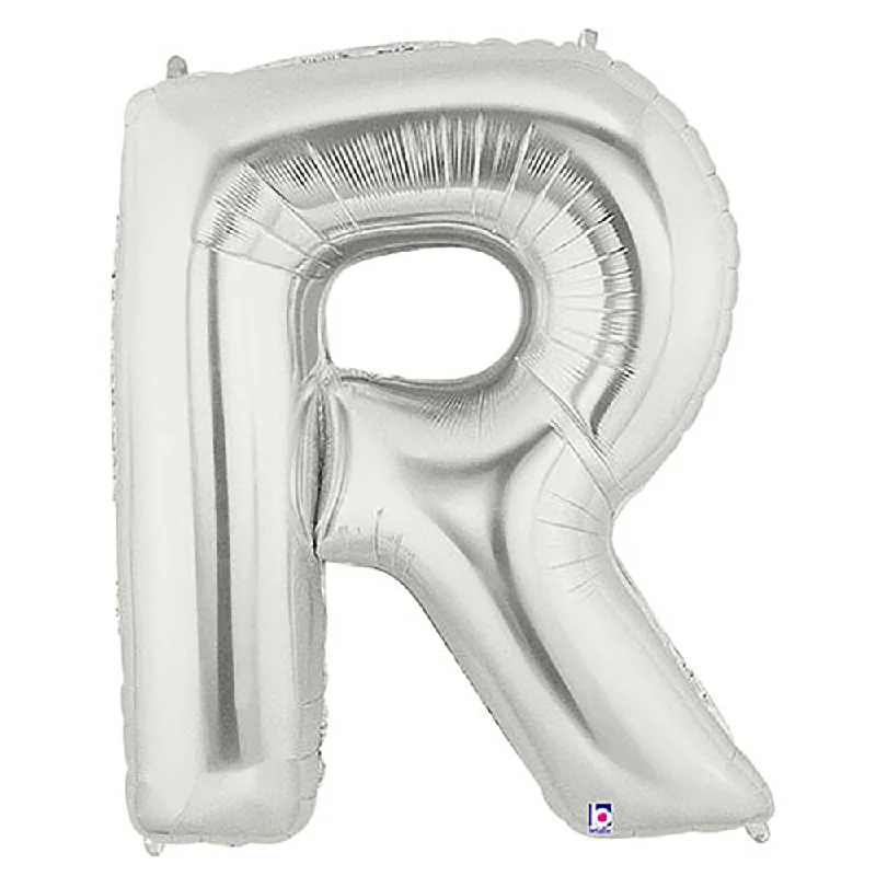 Warm and substantial 40 inch LETTER R - SILVER MEGALOON