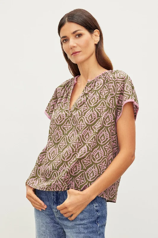 Simple Matching IDA PRINTED BOHO TOP