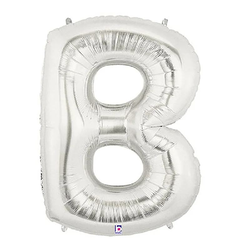 Layered Style 40 inch LETTER B - SILVER MEGALOON