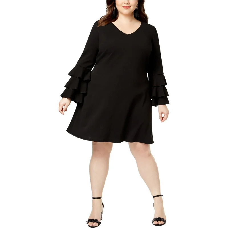 Relaxed Fit Love Squared Womens Tiered A-Line Cocktail Dress