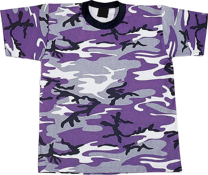 Modern Chic Ultra Violet Camouflage - Kids Military T-Shirt