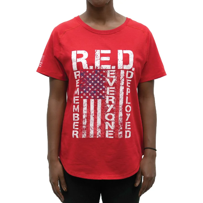 Retro Fashion Red - Women's R.E.D. (Remember Everyone Deployed) T-Shirt
