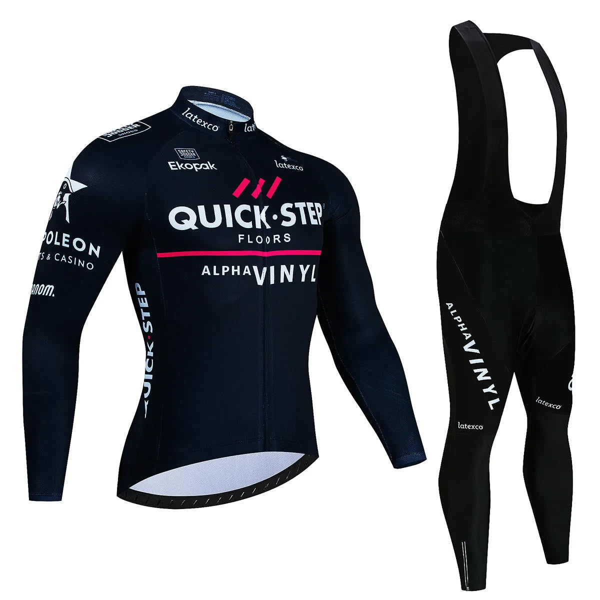 Long Sleeve Cycling Jersey Set New Quick Step Mtb Bicycle Clothing Bicycle Maillot Ropa Ciclismo Mans Bike Clothes Cycling Set