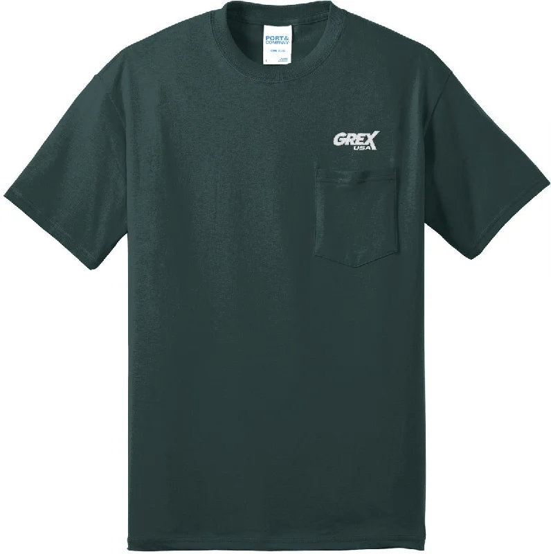 Street Letter Style Port & Company Core Blend Pocket Tee