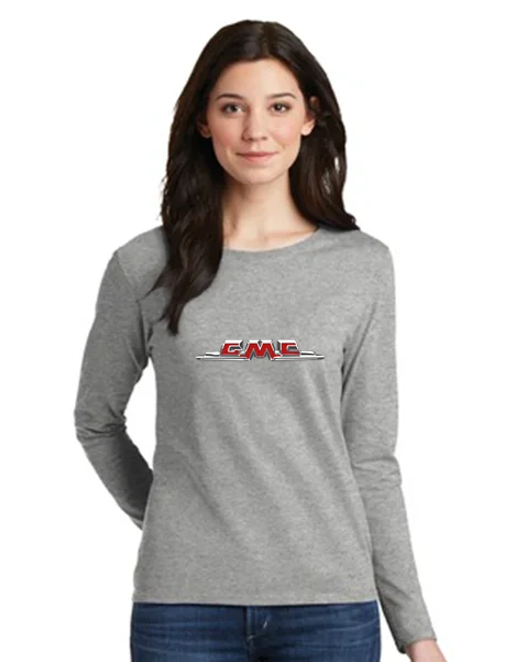Economic Outlook GMC Ladies' 5.3 oz. Gildan Heavy Cotton Missy Fit Long-Sleeve T-Shirt