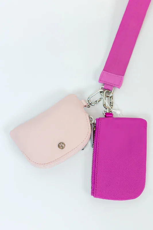 Low-key Luxury Dual Pouch Wristlet | Pow Pink Tone/Flush Pink
