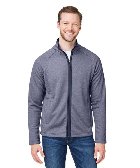 Energy Wear CE72 - Core 365 Mens Venture Heathered Stripe Full-Zip Jacket | Classic Navy/White Energy Wear CE72 - Core 365 Mens Venture Heathered Stripe Full-Zip Jacket | Classic Navy/White