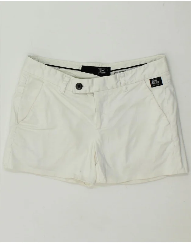 Exquisite Design ROY ROGERS Womens Chino Shorts W25 XS White Elastane