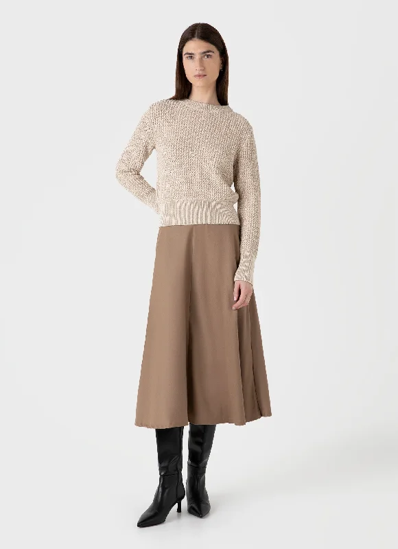 Boutique Recommendation Women's A-line Skirt in Light Camel