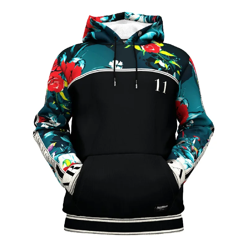 Celebrity Must-have Emerald Floral Hoodie