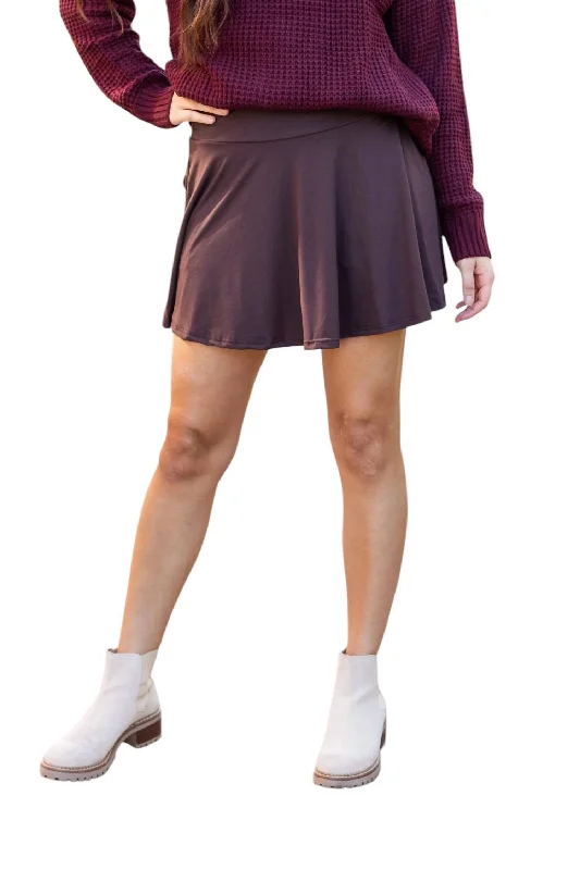Leisure Sports Britt Skort With Pocket In Brown