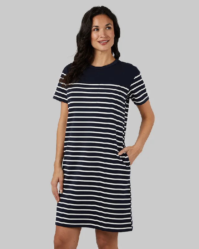 NAVY / WHITE STRIPE