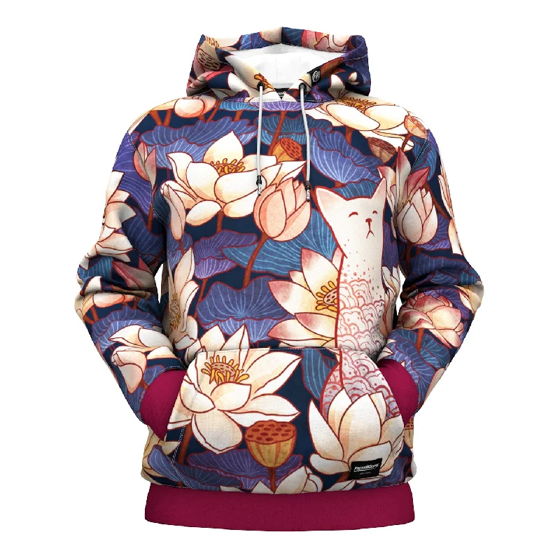 Sports Series White Cut Lotus Hoodie
