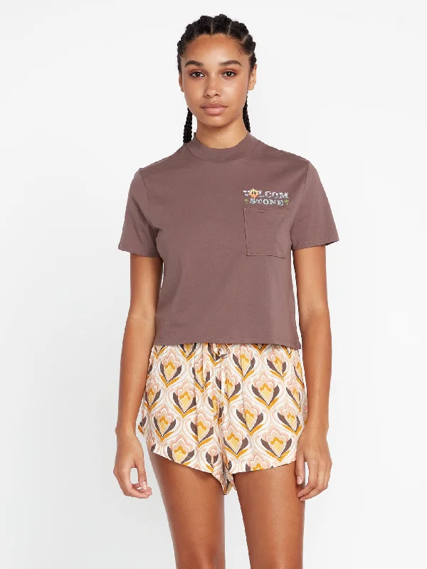 Slim Fit Pocket Dial Graphic Short Sleeve Tee - Slate Grey