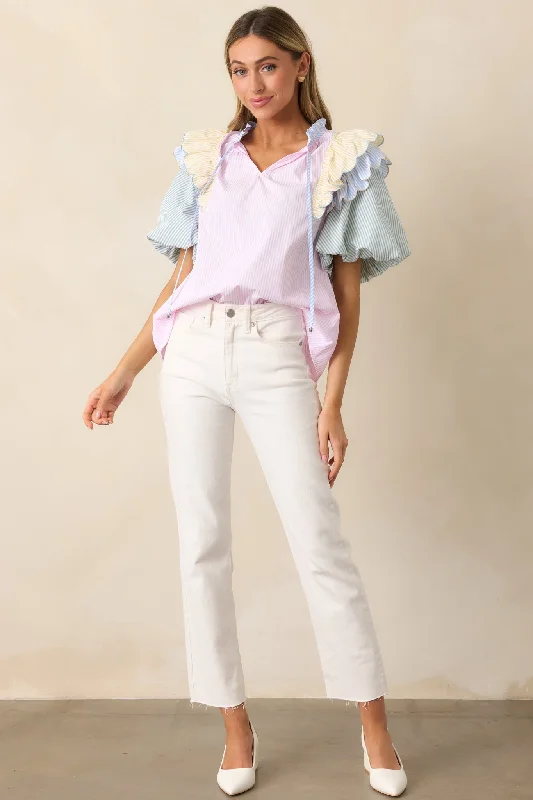 Comfortable Fashion Simply The Vibe White Jeans