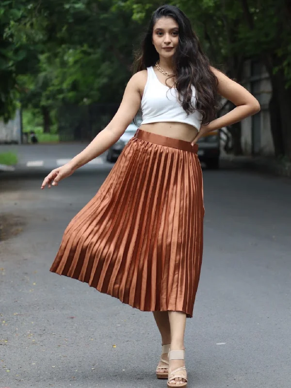 Personalized Wear Pleated Midi Skirt
