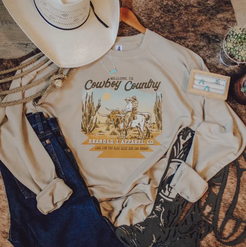 High Street Series TIN & TURQUOISE - Cowboy Country Crewneck