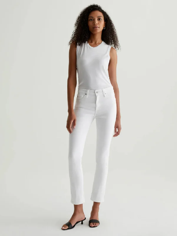 Modernism Mari Mid Rise Straight Jean - White