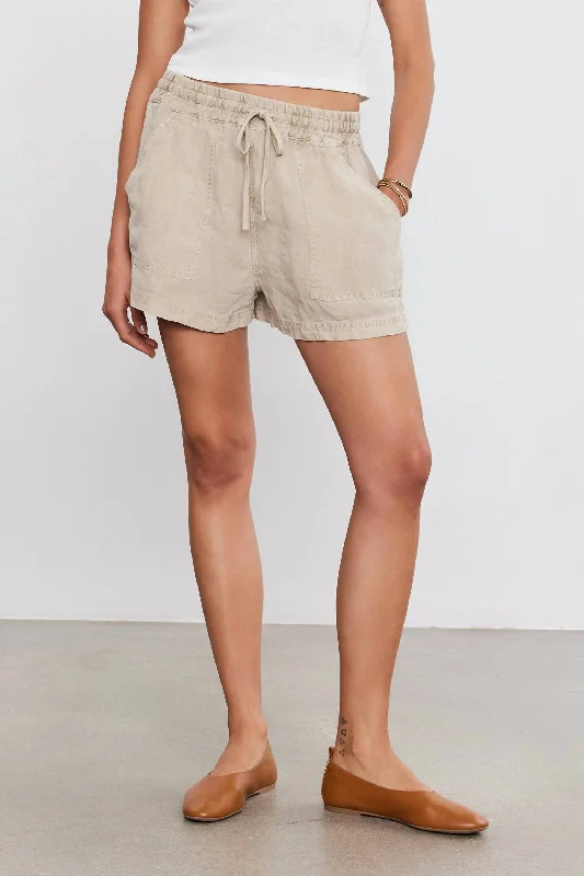 Breathable Style Sutton Linen Short In Autumn