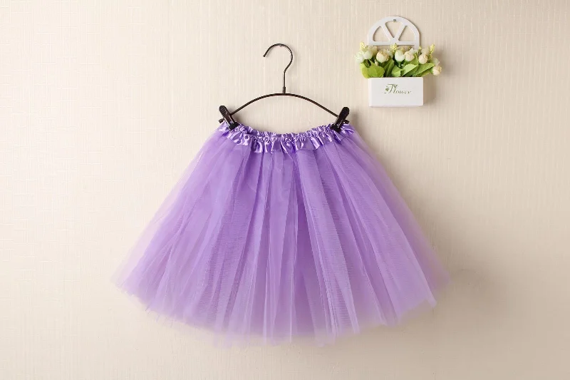 High-waisted pants style New Adults Tulle Tutu Skirt Dressup Party Costume Ballet Womens Girls Dance Wear, Light Purple, Adults