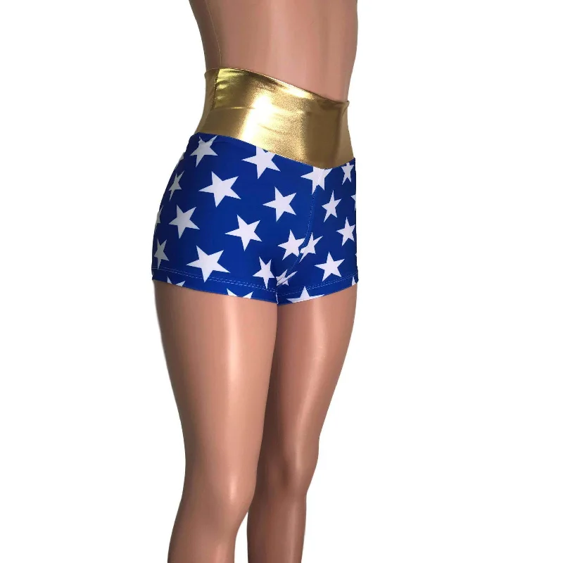 Street Style Suit High Waisted Booty Shorts - Wonder Woman Inspired