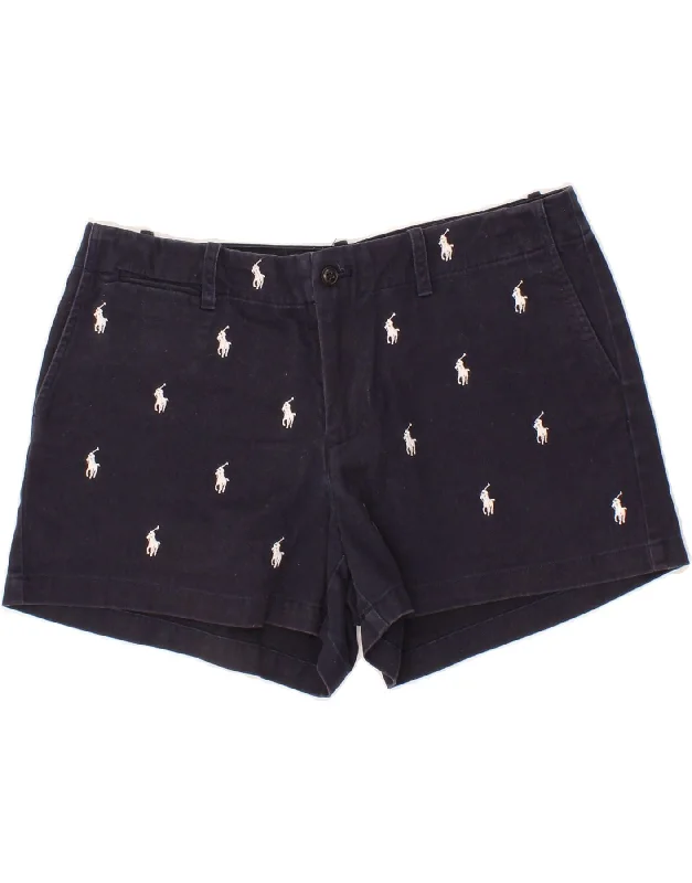 Warm Wear POLO RALPH LAUREN Womens Chino Shorts US 8 Medium W30  Navy Blue Cotton