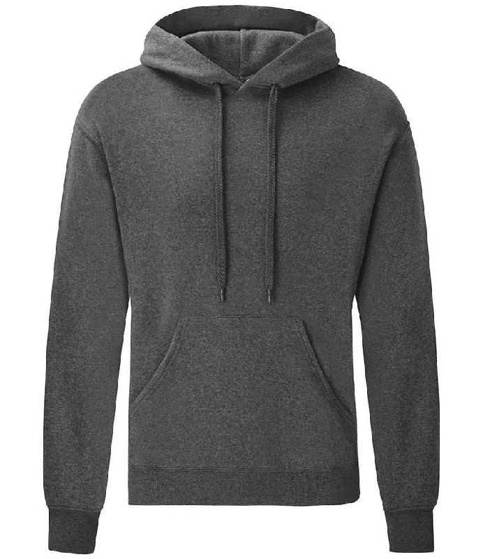 Relaxed Fashion Fruit of the Loom Classic Hooded Sweatshirt | Dark Heather