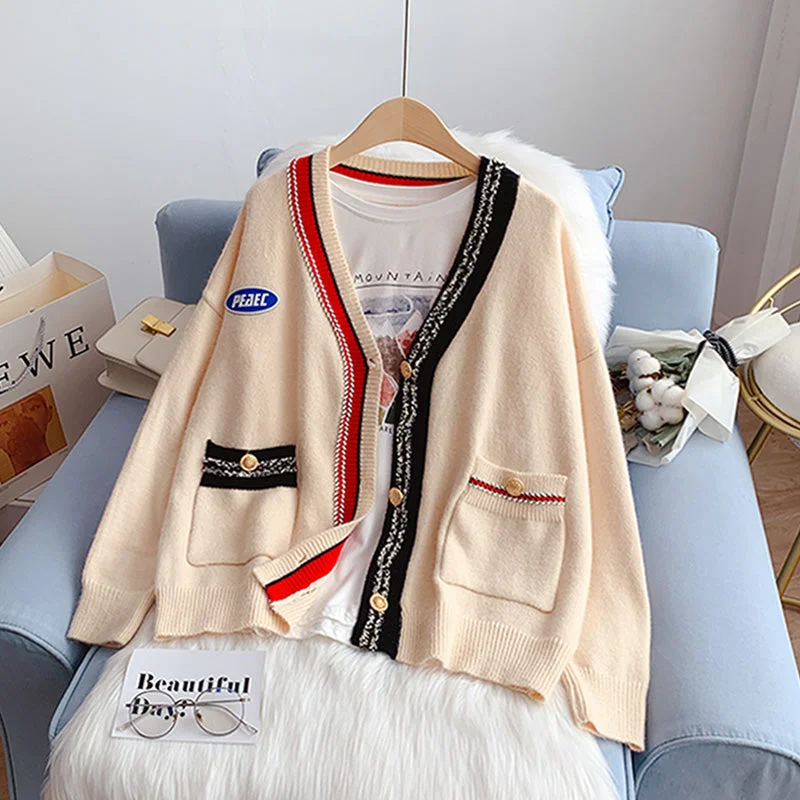 Summer Comfort New Vintage college style sweater coat women  5122