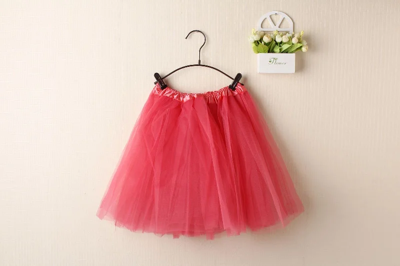 Elegant Style New Adults Tulle Tutu Skirt Dressup Party Costume Ballet Womens Girls Dance Wear, Watermelon Red, Adults