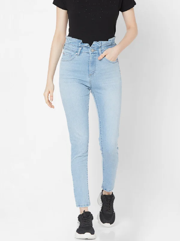 Personalized Design Spykar Women Blue Cotton Skinny Fit Regular Length Jeans (Ynr)