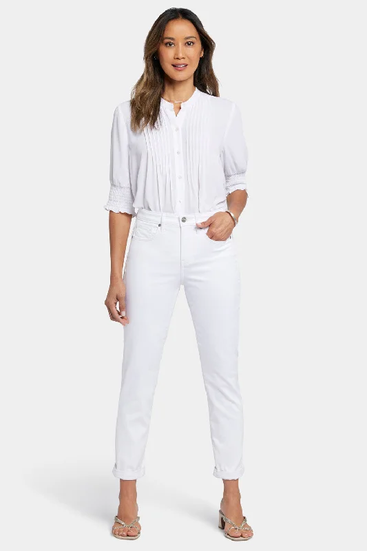 Celebrity Style Margot Girlfriend Jeans - Optic White