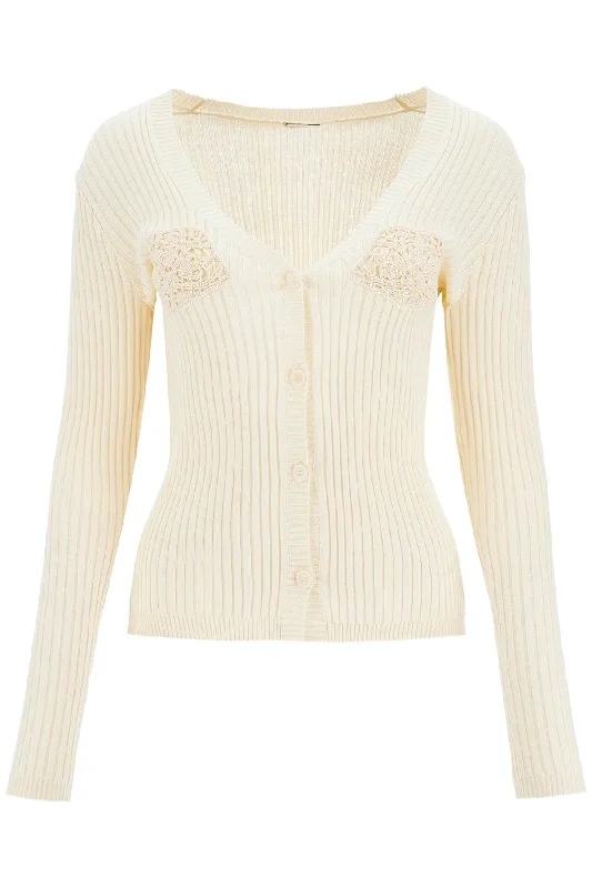 Modern Comfort Magda Butrym Women's Crochet Insert Cardigan With Eight